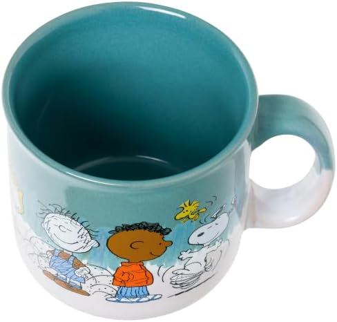 Silver Buffalo Peanuts Snoopy, Reactive Glaze Camper Mug, 20oz