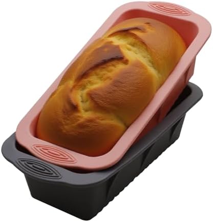 Silicone Bread Loaf Pan, 2 PCS Rectangular Baking Mold Pans