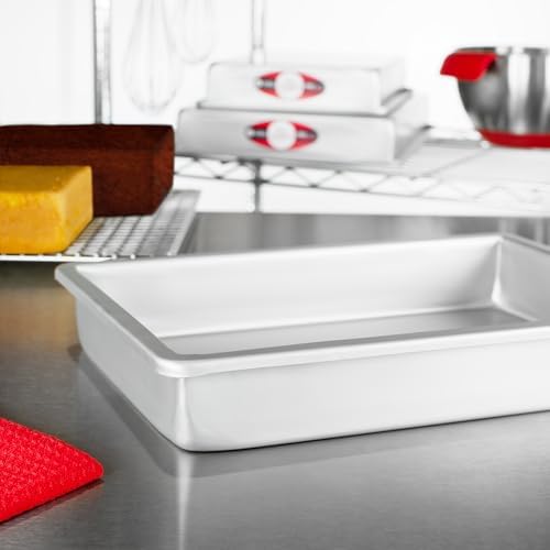 Fat Daddio's POB-8122 Sheet Cake Pan, 8 x 12 x 2 Inch, Silver