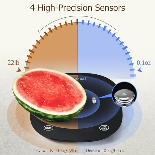 Arboleaf Smart Food Scale with Nutritional Calculator, 22lb Kitchen Scale