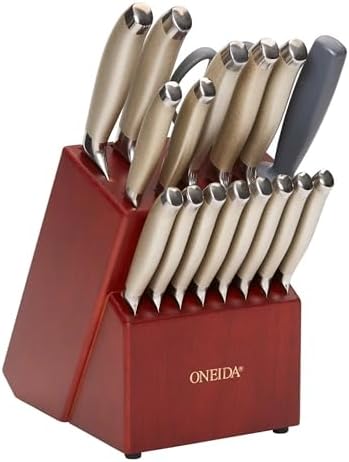 Oneida Preferred Stainless Steel Kitchen Cutlery Set – 18 Piece Complete Knife Set for Home & Professional Use