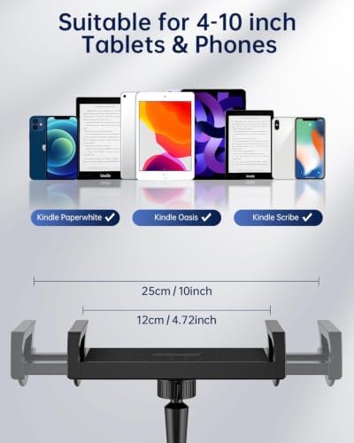 Kindle Stand with Remote Page Turner, Kindle Holder for Reading in Bed