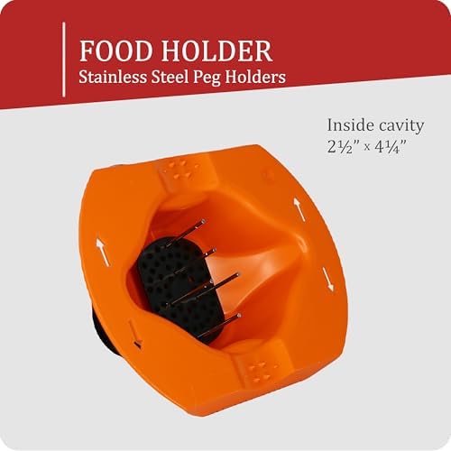 Borner by Reston Lloyd Food Safety Holder for Mandoline Slicers, Cutters & Graters, Protective Finger Guard for Safe Slicing & Grating, Made in Germany, Orange