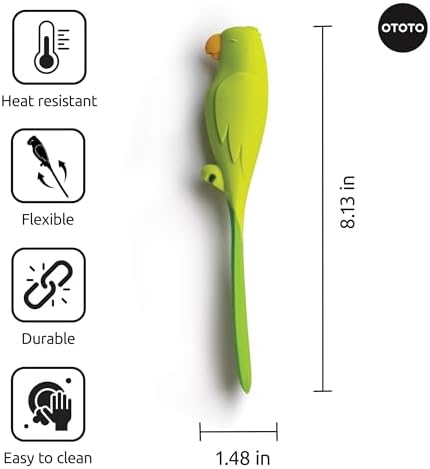OTOTO Jar Scraper Spatula - Silicone Scraper, Cute Kitchen Accessories, Unique Fun Cooking Kitchen Gadgets for Foodies - BPA-free & 100% Food Safe (Parry)