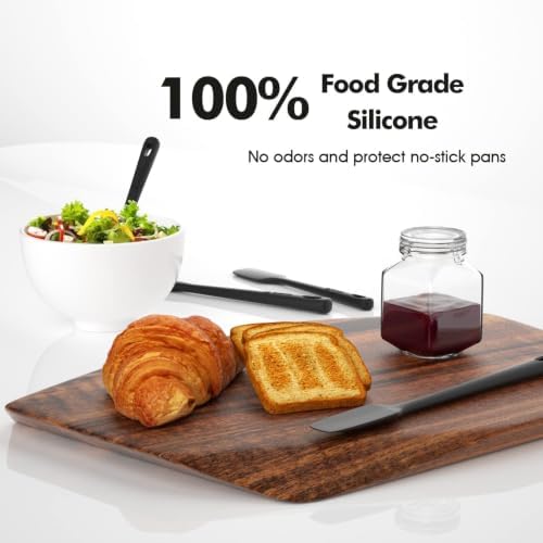 ChefAide 4 Pieces Silicone Spatulas Set, Heat Resistant Rubber Spatula