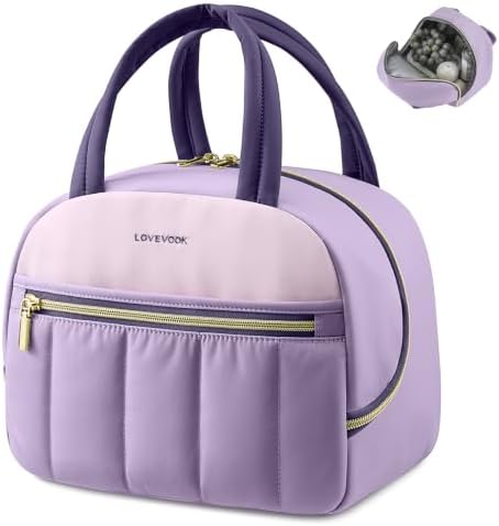 LOVEVOOK Insulated Lunch Bag for Women Men, Cute Fit and Fresh Lunch Box