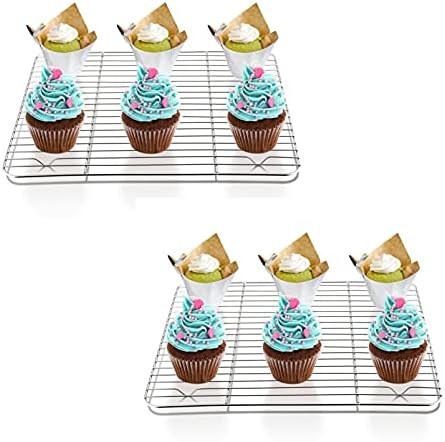 P&P CHEF 4 Pcs Baking Wire Rack for Cooling, 9.7 Inch