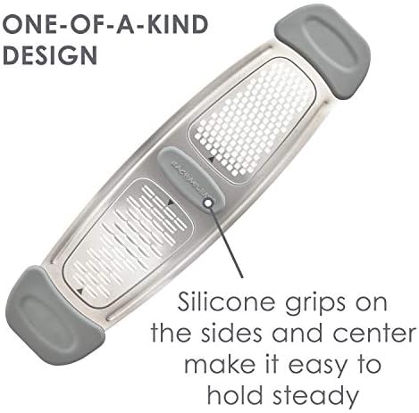 Rachael Ray Tools and Gadgets Stainless Steel Multi Grater for Cheese, Ginger, Garlic, and more, Gray