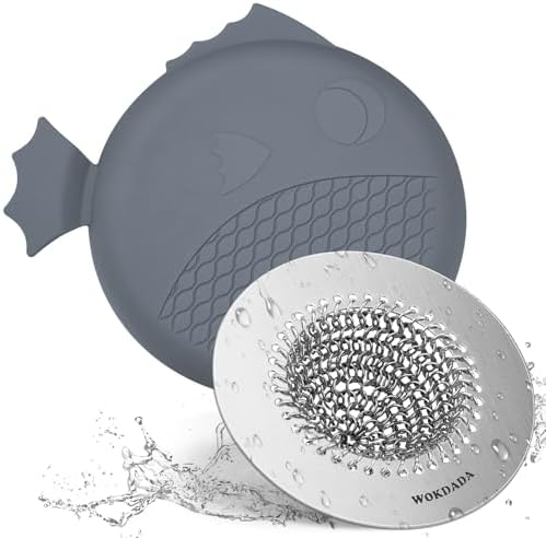 Reversible Sink Drain Strainer & Kitchen Sink Stopper Set, Anti-Clog