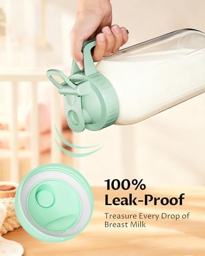 64oz Mason Jar Pitcher, 2quart Glass Breast Milk Pitcher with Lid