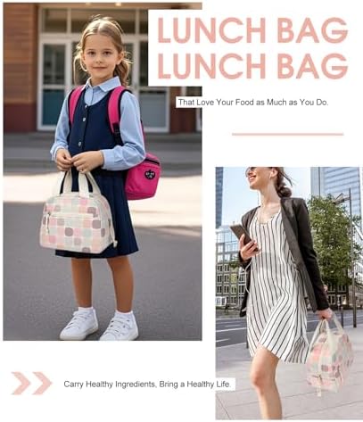 Lunch Bag for Women, Corduroy Small Insulated Lunch Box