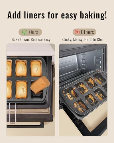 Bake Choice 100 Mini Loaf Pan Liners Compatible with Wilton Mini Loaf Pan
