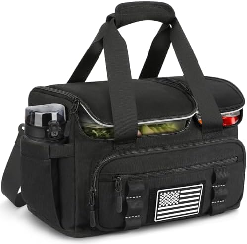 Lunch Box for Men, 20L Insulated Lunch Bag with Hot/Cold Compartment