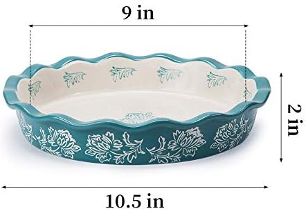Wisenvoy Pie Pan Ceramic Pie Dish Pie Plate Deep Dish Pie Pan Non-Stick Pie Pans for Baking Pie Pans Pie Dishes