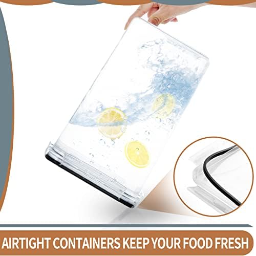 4pcs Large Tall Airtight Food Storage Containers with Lids - 6.5L / 5.9qt