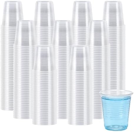 BYSNOW 600 Pack 3 oz Clear Plastic Cups, Small Disposable Bathroom Cups
