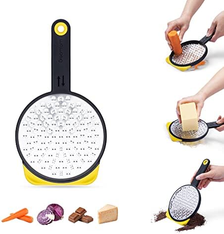 Dreamfarm Ograte Double Sided Cheese Grater - 3mm Medium Grating, Yellow