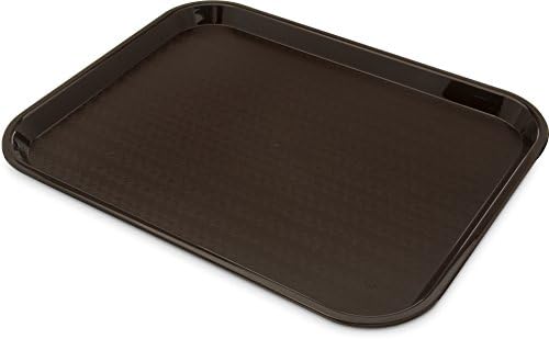 Carlisle FoodService Products Cafe Plastic Fast Food Tray, 14" x 18", Chocolate
