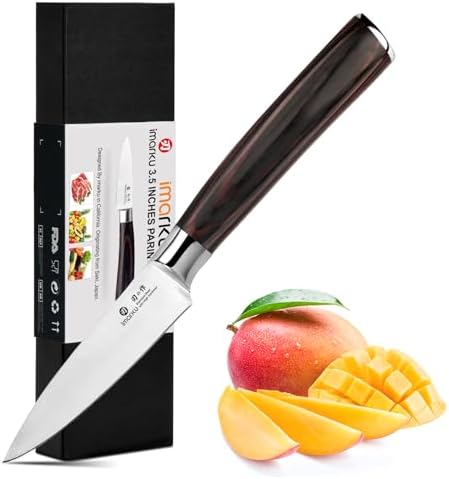 imarku Paring Knife 3.5 Inch, Japanese High Carbon Stainless Steel