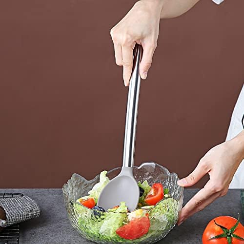 Berglander Cooking Spoon, Non-stick Silicone Solid Serving, Basting Spoon For Cooking, Kitchen Dishwasher Safe, Easy to Clean