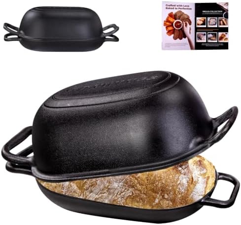 12 x 8 Inch 5QT Oval Dutch Oven for Bread Baking