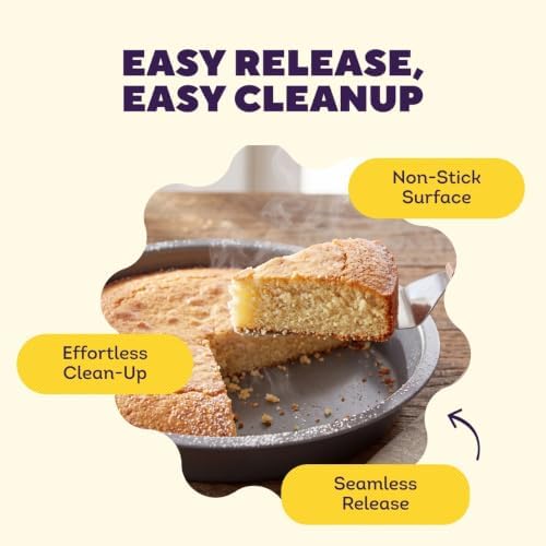 Wilton Silver Non-Stick Round Cake Pan, Made Without PFAS, 8 in.