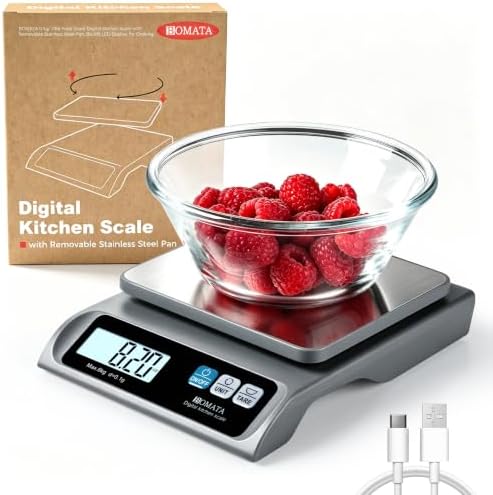 BOMATA 0.1g High Precision Digital Kitchen Food Scale, 13lb Gram Scale