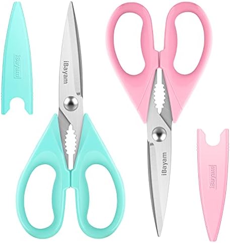 iBayam Cute Kitchen Scissors All Purpose Heavy Duty Meat Poultry Shears
