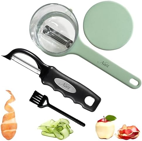 3 in 1 Swivel Potato Peeler +Vegetable Peeler with Catcher & Cleaning Brush