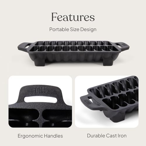 TOMO Cast Iron Shrimp Grill Pan