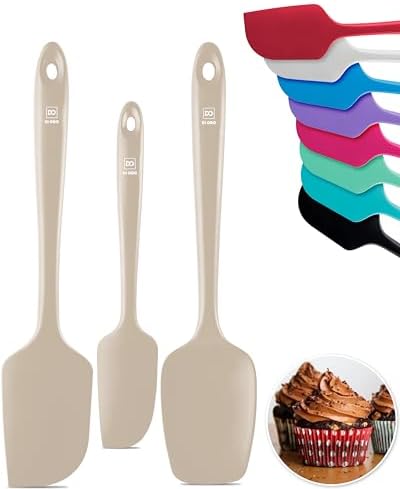 DI ORO Silicone Spatula Set - 600F Heat Resistant, 3-Pc Clay