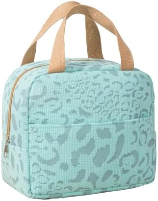 Blue Insulated Lunch Bag For Women, Small Lunch Box Tote