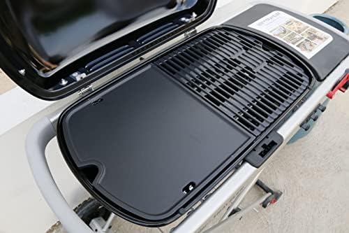 Uniflasy 7034 Cast Iron Griddle Plate for Weber Traveler 9010001 Gas Grill