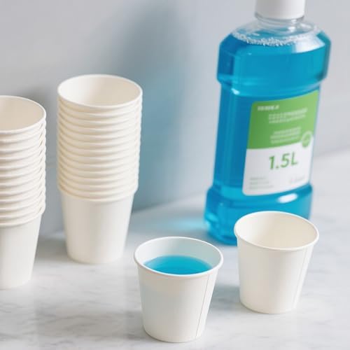 TashiBox 3 oz white paper bath cups, 200 count