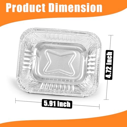 Uniflasy 20 Pack Drip Pan Liner Compatible with Napoleon Grills 62007, Grease Tray for Prestige I/II/V, Prestige PRO, Rogue, Mirage, Ultra Chef, Disposable Aluminum Foil Pan Replacement