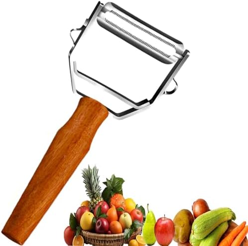 Y-Shaped Vegetable Peeler Wooden Handle Stainless Steel for Fruit