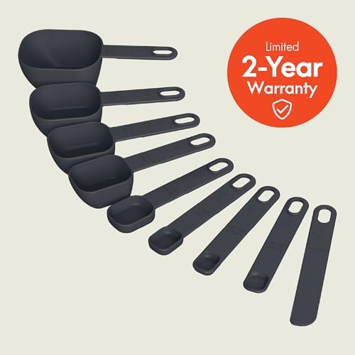bella 9 Piece Nested Measuring Set, BPA and BPS-free nylon, Slate