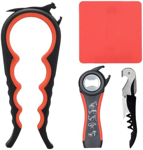 Jar Opener & Bottle Opener for Seniors with Arthritis, Weak Hands, 4-Pieces
