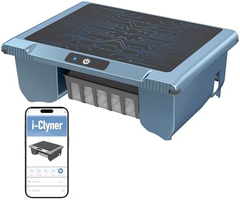 T1B Solar Powered Pool Skimmer Robot, Automatic Robotic Pool Surface Skimmer Cleaner with 24/7 Cleaning, Auto-Dock, Dual Charging Modes, Inground & Above-Ground Pools(Blue)