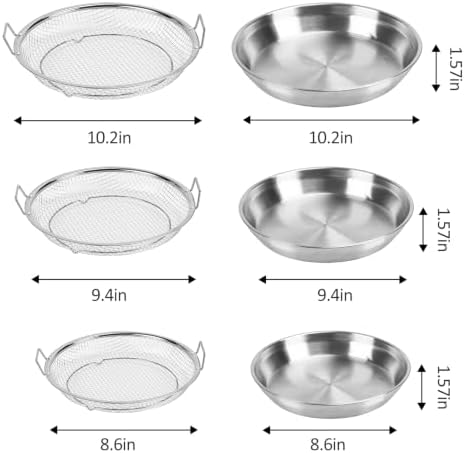 Oil Filter Trays, 8.66’’ 9.45’’ 10.23’’ Stainless Steel Air Fryer Mesh Pan