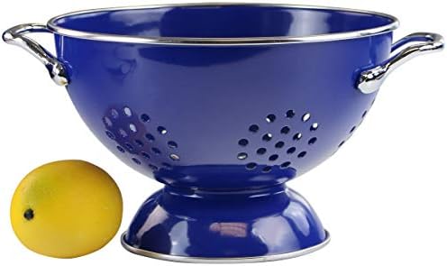 Calypso Basics by Reston Lloyd Powder Coated Enameled Colander, 1.5 Quart, Indigo,8705
