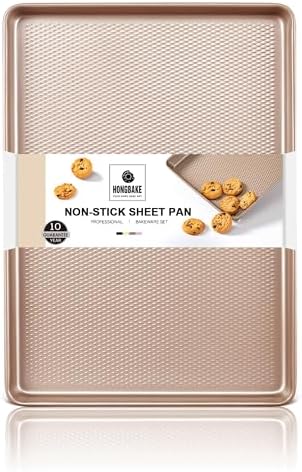 HONGBAKE Jelly Roll Pan 15x10, Nonstick Cookie Sheets for Baking