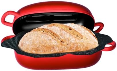 Dutch Oven, 2.5QT Bread Pans with Silicone Liner for Bread Baking
