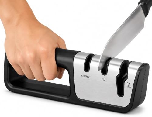 3-in-1 Manual Knife and Scissors Sharpener Kitchen Tool