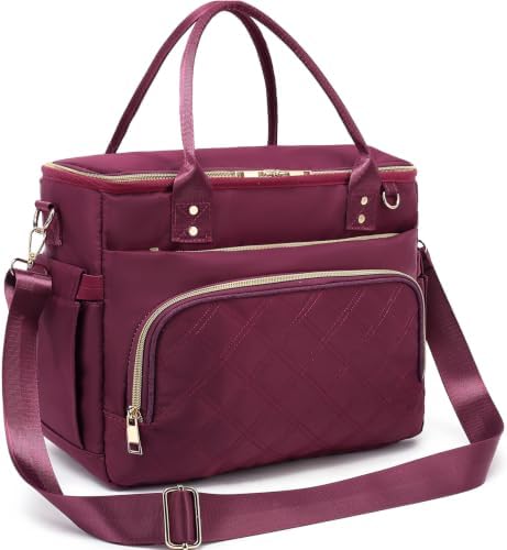 GYEUKHAM Insulated Lunch Bag for Women Men,Extra Large Lunch Box, Leakproof Reusable Cooler Tote for Adult, Everyday Soft Lunch Tote Bag for Work College Picnic Travel,Purple