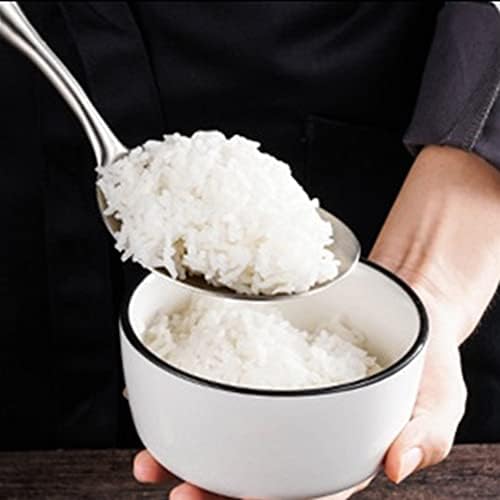 Rice Scooper Spoon Stainless Steel Paddle Serving Spatula Ladle Cooking Utensil for Restaurant and Home Kitchen Heat Proof Handle Durable 11.6 Inches