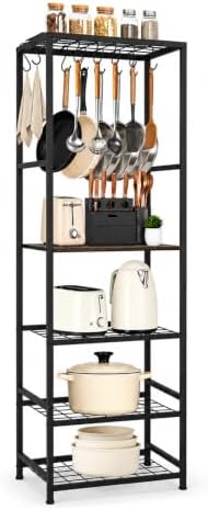 DALEMHOME Pot and Pan Organizer, 5 Tier Kitchen Rack