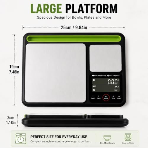 0.001oz/22lb Professional Dual Platform Food Scale Baking Scale for Kitchen