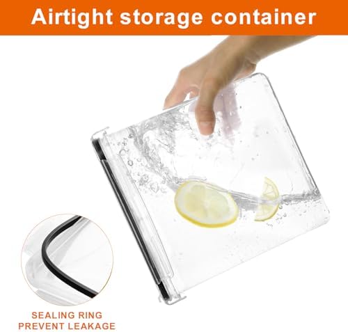 4pk 2.8L Airtight Containers, Clear Stackable Dry Food Storage