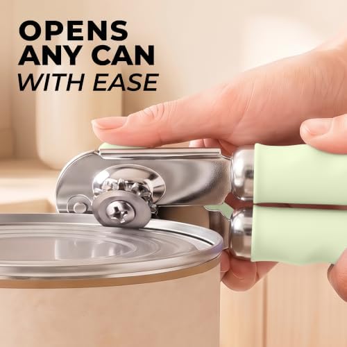Zulay Kitchen Stainless Steel Swing Open Manual Can Opener Comfortable Grip